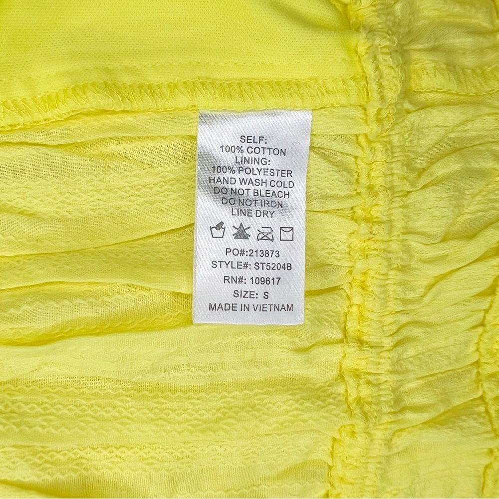 ❌SOLD❌ Shinestar Juniors Spaghetti Strap Crop Top - Bright Yellow, Size S - Picture 4 of 5